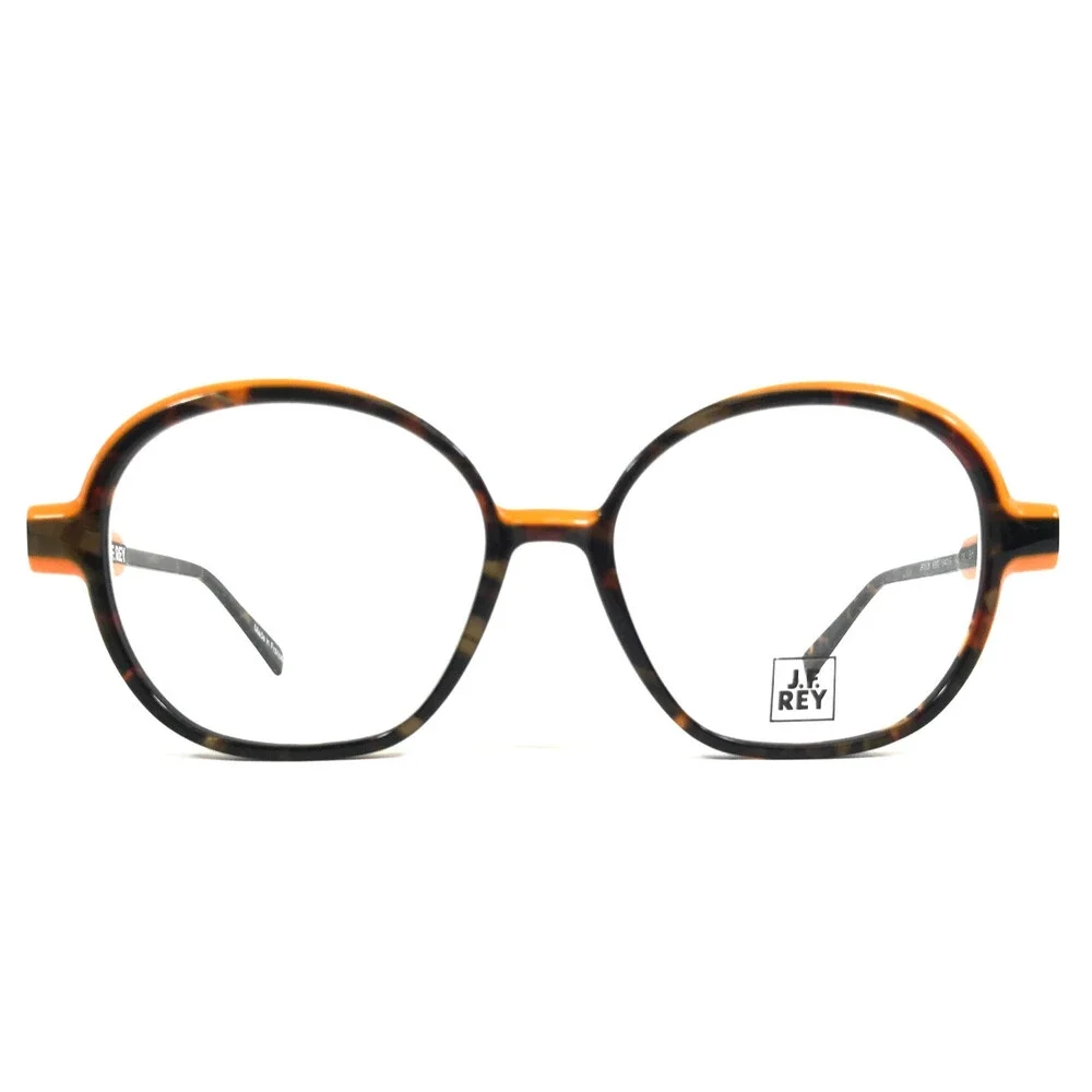 J.F. Rey Eyeglasses Frames JF1529 9960 Tortoise Orange Round Full Rim 54-16-143